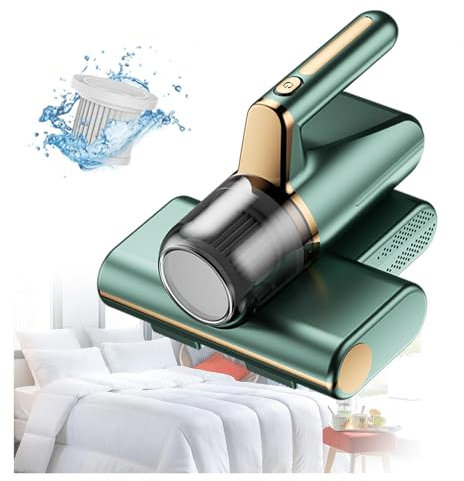 BesBet Aspirador De Acaros Colchon, Elimina El 99,9% De AléRgenos Y áCaros del Polvo Aspiradora Antiacaros VibracióN De Alta Frecuencia, IluminacióN Ultravioleta Acaros Eliminar,Green