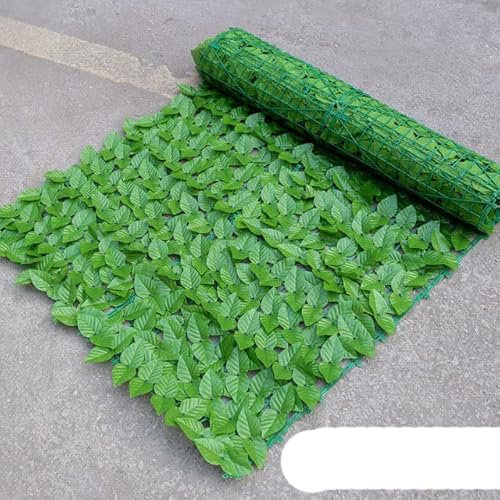 Künstlicher Efeu-Heckenzaun für den Außenbereich, Privatsphäre, Dekoration, 1 x 3 m, UV-beständig, künstliches Grün, Wandverkleidung für Hinterhof, Balkon, Garten, Terrasse, einfache Installation und