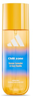 adidas Vibes Chill Zone Acqua profumata spray per corpo e capelli, da Donna, Mood Boosting, Note di Lavanda e Vaniglia, Per Ogni Occasione, 236 ml