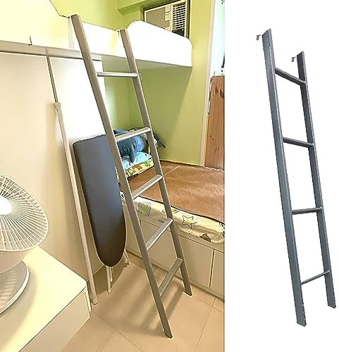 Hochbett Leiter Ersatzleiter Etagenbett für Wohnheime, Aluminium, für Einzelbetten, universell verstellbare Bettseitenleiter – 4 Stufen/5 Stufen, platzsparende Ersatzleiter für Dachbodentrep