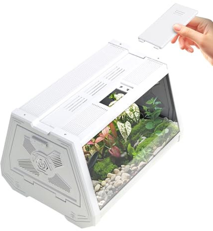 Reptilienbox, Transparentes Reptiliengehege Mit Belüftungsnetz, Geeignet Für Kleine Fische, Insekten, Schnecken, Geckos, Wolfsspinnen Und Bartagamen