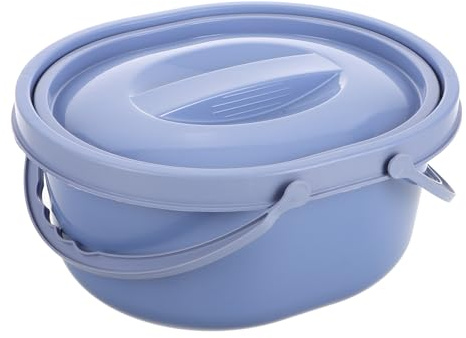 CLISPEED Portable Car Toilet with Lid Thickened Travel Potty Seat for Camping and Home Use Odor-sealing Bucket with Dual Handles for Seniors Bedside Commode Outdoor Urinal Chair