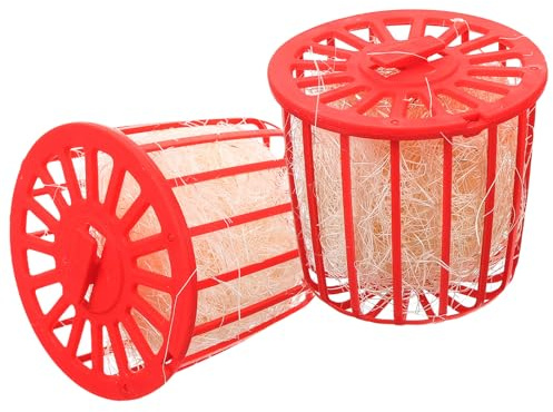 SHINEOFI Lot de 1 Nid Suspendu pour Perroquet Rouge en Sisal Naturel Nichoir à Oiseaux Litière de Nidification Refuge Sécurisé pour Cage Favorise Le Comportement Naturel de Nidification