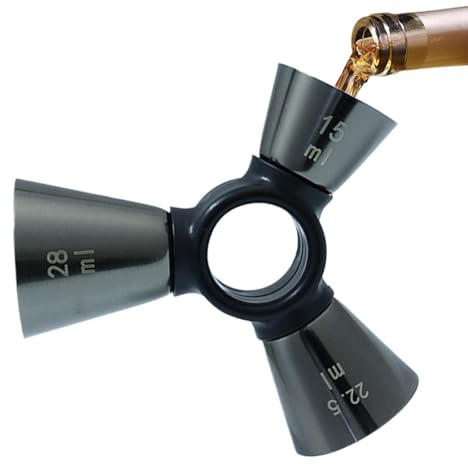 Barman Jigger | 3 Extremidades Ergonómicamente Preciso Pesado Ejecutado,Taza Medidora para Uso , Cocina Y Cócteles | Para Adultos Profesionales Entusiastas Principiantes Amantes Familias
