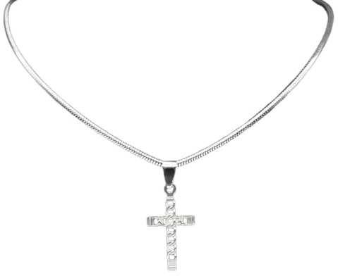 unisex Christian Cross Chain Necklace Shackles Pendant for Men Religious Prayer Jesus Jewelry corrente masculina