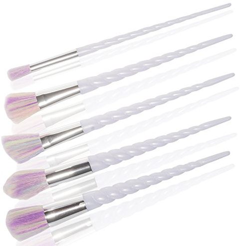 Einhorn Unicorn Kosmetik Make-Up Pinsel Set Staubpinsel (5er Pack)
