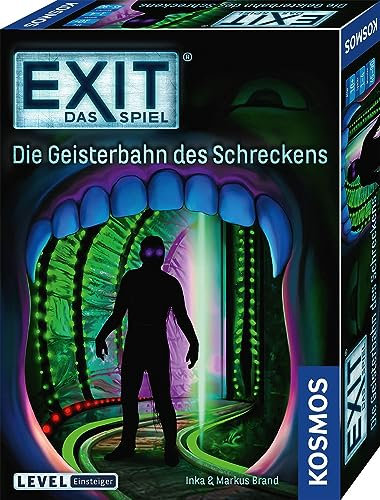 KOSMOS 697907 EXIT - Das Spiel - Die Geisterbahn des Schreckens, Level: Einsteiger, Escape Room Spiel, EXIT Game für 1 bis 4 Spieler ab 10 Jahre, EIN einmaliges Gesellschaftsspiel