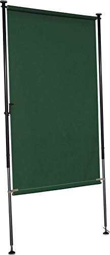 ANGERER Balkonsichtschutz Style grün, 120 cm | Senkrechtmarkise für Sicht- und Sonnenschutz, Montage ohne Bohren, ideal für Mietwohnungen, Made in Germany, waschbarer Stoff