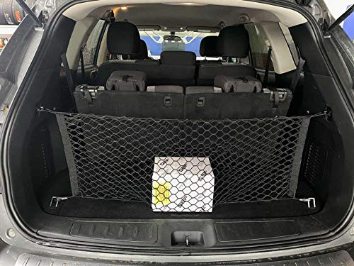 Envelope Style Automotive Elastic Trunk Mesh Cargo Net for Nissan Pathfinder 2013-2025 - Premium Trunk Organizer and Storage - Luggage Net for SUV - Best Car Organizer for Nissan Pathfinder