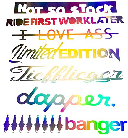 Auto Aufkleber Frontscheibenaufkleber Hologramm Heckscheibenaufkleber Oilslick Dapper Sticker Static Autoaufkleber Attraktief Tiefgang Girl Most Hated Seitenaufkleber über 470 MOTIVE Spiegelfolie