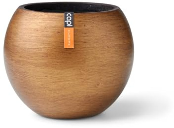 Capi Europe - Vase Boule Retro - 22x18 - Or - Ouverture Ø22 - Pot intérieur et extérieur - BRTG103
