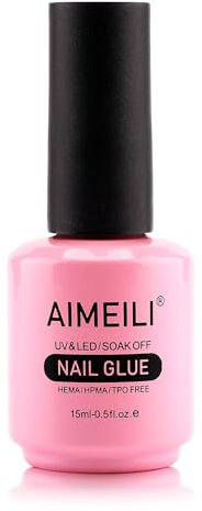 AIMEILI 15ml Nail Bond Nagelkleber für Kunstnägel Nägel Soak Off UV LED Nagelkleber für Tips Super Strong Nail Glue Gel