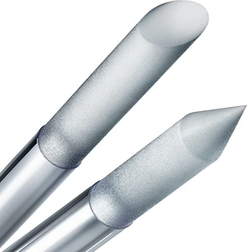 Lime à Ongles avec poussoir à Cuticules en Verre - Bâton de manucure, dissolvant à cuticules professionnel de précision, surface abrasive qui ne s’use jamais, qualité tchèque authentique par Gladzy