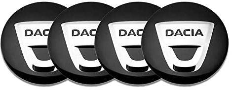 XGAGCF 4 Piezas Coche Rueda Centro Tapas Tapacubos Aluminio Buje Badge Pegatina, para Dacia Duster Logan Sandero Lodgy Stepway Mcv 56MM Auto Llantas Decorativa Emblema Cubierta Accesorios