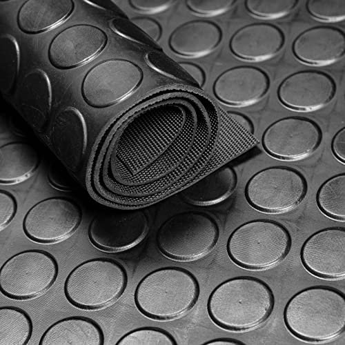 Gummimatte Coin mat Bodenmatte 100 Breit Gummimatten Farbe Schwarz, Gummimatten Länge 160, Gummimattenbreite 100