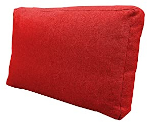 chilly pilley® Palettenkissen Set oder Einzeln mit abnehmbaren Bezügen – Weiche Sitz- und Rückenkissen für Europaletten, Viele Farben & Größen – Komfortable Auflagen (Rückenlehne 60x40x12 rot)
