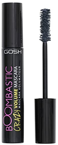 GOSH Boombastic Crazy Mascara for extreme volume and long lashes I Volume mascara with precise brush head I Lashes without clumps I Long-lasting, skin-friendly, vegan & fragrance-free 04 Classic Grey