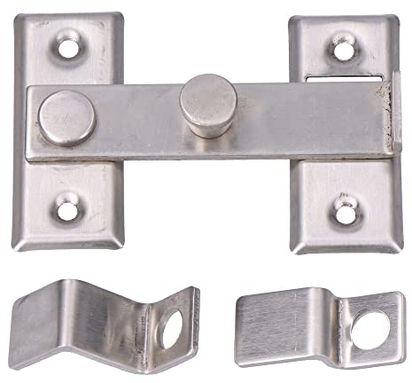 Aldabilla para puerta EDM Reversible Acero 8 cm Cromado