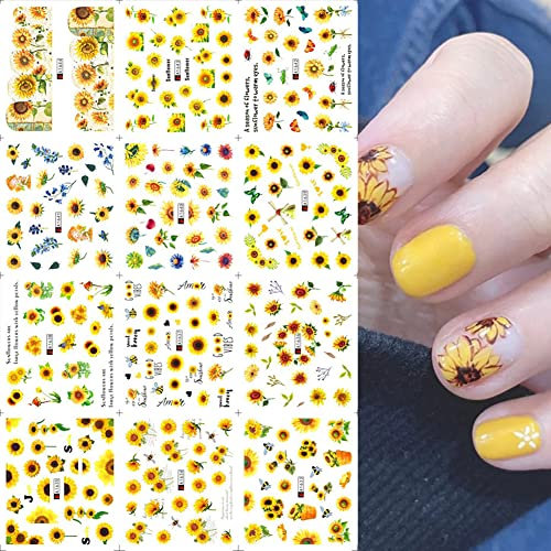 Uposao Nagelaufkleber Abziehbilder,3D Nail Art Stickers Sommer Muster Nagelsticker Selbstklebend Nail Art Tattoo Maniküre Nagelkunst Nägel DIY Dekoration für Nageldesign Mädchen,Chrysantheme