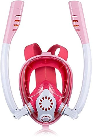 Samnuerly Tauchmaske Tauchmasken Schnorchelmaske Unterwasser Antibeschlag Vollgesichtsschnorchelmaske Schwimmschnorchel Tauchausrüstung (Pink 2 L)