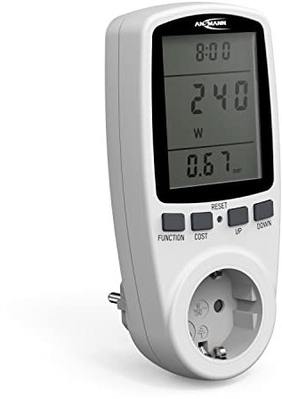 ANSMANN Compteur numérique d'énergie APM 2 Compteur de consommation d'électricité Energy Check-Compteur d'électricité jusqu'à 3680 W y Compris Fonction mémoire