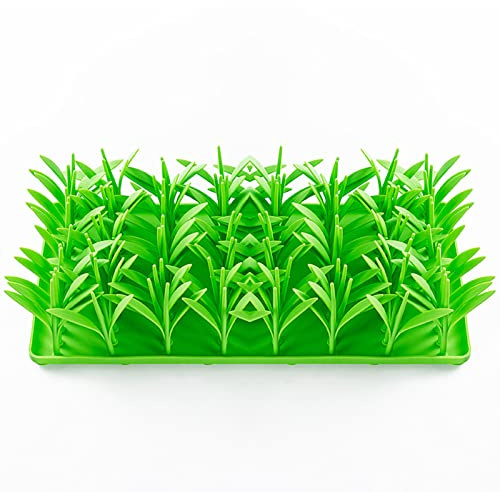 Alomejor Silikon-Futterstation f¨¹r Langsames Fressen, Naturales Fressen, Futtermatte f¨¹r Gr¨¹NES Gras, Hund & Katze, Fressenstation mit Instinkt´̼¤