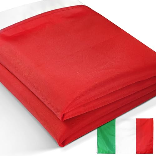 Anley EverStrong Series Italien-Flagge, 90 x 150 cm, robustes Nylon – Stickerei und robustes Canvas-Header – 4 Reihen mit Steppnähten – italienische Nationalbannerflaggen mit Messingösen, 90 x 150 cm