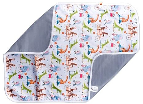 XKKO - wasserdichte & waschbare Wickelunterlage (70x50cm) Farbe Zoo Bunt