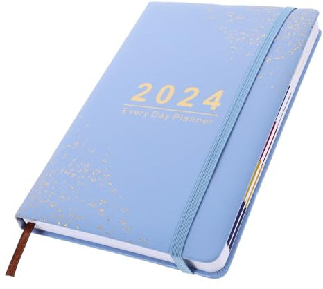 VILLCASE Jahresplaner Notizbuch Für Studenten Tage Tägliche Planung Multifunktionales Notizbuch Mit Trennblättern Für Reise Und Büroorganisation
