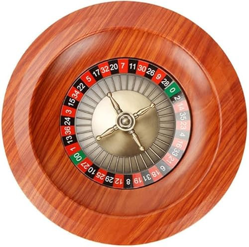BZVCRTYKL Roulette-Spielset, 12-Zoll-Roulette-Rad-Set aus robustem Holz, Roulette-Set mit Doppel-Null-Layout for eine Club-Nachtparty, Roulette-Rad-Spielset, Plattenspieler, Freizeit-Tischspiele/663