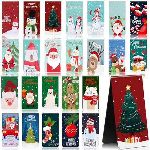 Nezyo 48 Magnetische Weihnachts Lesezeichen - Süßes Lesezeichen & Kleinigkeiten als Weihnachtsgeschenke