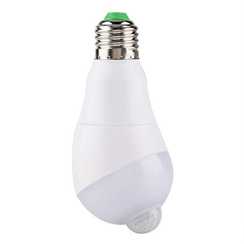 Hyuduo LED-Glühbirne mit Bewegungsmelder 150° drehbarer Kopf energiesparend großes Lichtfeld für Flur E27 7W helle Beleuchtung