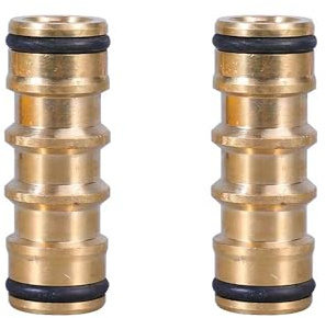 YUEHNEOM Messing Doppelte männliche Schlauchverbinder Gartenschlauch Hahn Doppelte männliche Schlauchendverbinder Schlauch Rohrverbinder für Join Garten Schlauch Rohr Rohr