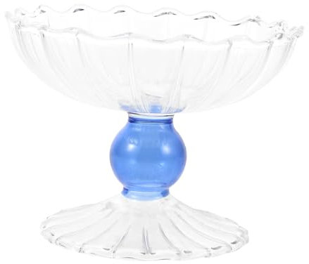UKCOCO Bol à Fruits Verre à Pied Coupelle Et Multifonction Pour Salade Snack Bonbons Et Décoration Maison Plateau Fruitier Design Pour Salle De Séjour