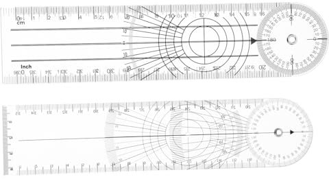 SHINEOFI 2stücke Goniometer Transparent Lineal Winkelmesser Für Medizinische Anwendung Goniometer Für Therapeuten Winkellineal Professionell Messen Von Winkeln Tragbar Für Präzise