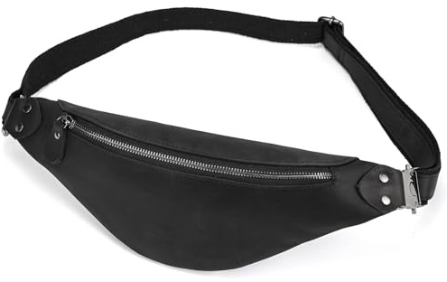 newsbirds Herren Echtleder Umhängetasche Retro Messenger Casual Business Handtasche Umhängetaschen | Kleine Vintage Schultertasche, 1033FMH Schwarz