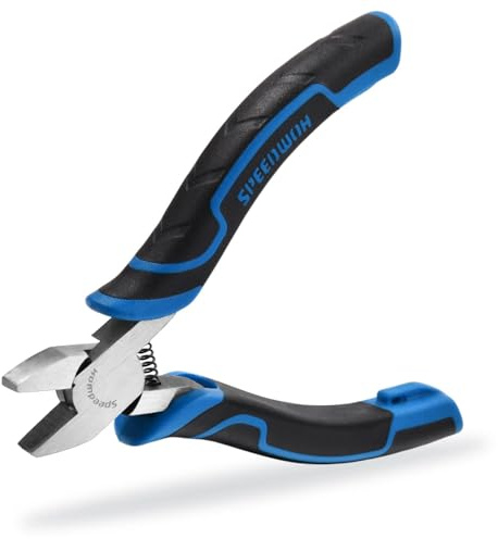 SPEEDWOX Precision Flat Nose Pliers for Jewelry Making, 5 Inch Small Duck Bill Pliers Smooth Jaw Wide Jaw Spring Loaded - Wire Wrapping, Bending, Straightening Tool