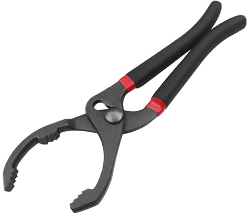 AMSGANK Ölfilterzange 30cm, Ölfilterzange Bandschlüssel Verstellbarer Ölfilterschlüssel mit Rutschfesten Griff Ölfilter-Entfernungswerkzeug für Autos, Motorräder, LKWs (Ø 58-123mm)