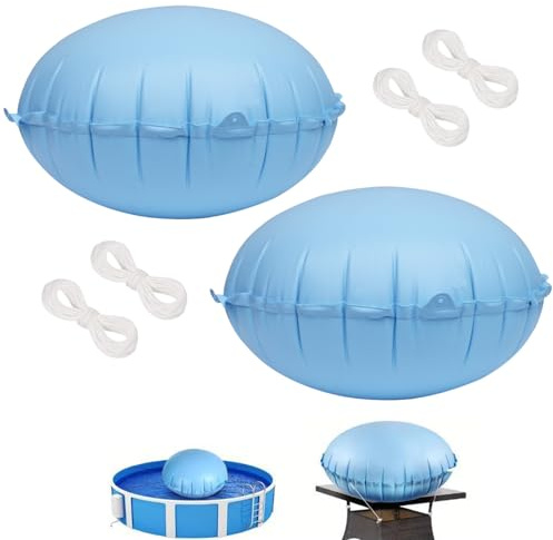 Bavooty Cuscino Piscina Invernale 120 cm,Cuscino Invernale per Piscina Rotondo,Cuscino Gonfiabile Invernale Piscina,Cuscino d'Aria per Piscina Copertura Invernale Galleggiante Svernante,2 Pezzi