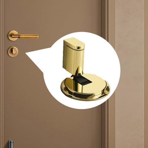 Magnetischer Bodentürstopper aus Zinklegierung mit verstellbaren Einstellungen und Push-to-Lock-Mechanismus für langlebige Türsicherheitslösungen (schwarz)