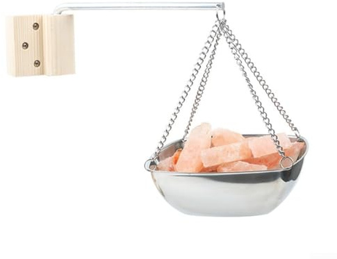 Bol de sauna, bol d'arôme de sauna en acier inoxydable avec bras oscillant réglable, diffuseur d'huiles essentielles, aromathérapie, bol d'huiles essentielles pour sauna et spa