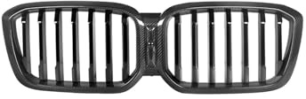 Griglia anteriore dell'auto Per BMW G01 G02 LCI 2022-IN Griglie Per Corsa Vera Fibra Carbonio Secco Griglia Cofano Doppio(Single Slat)
