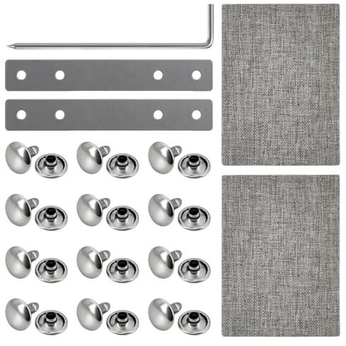 Rolladen Reparatur Set, für Gurtfix - Gurt-Reparatur-Set für Rolladengurt 20mm - 23mm, Rollladen-Gurt Reparaturkit für Maxi-Gurtband, Jalousie Band, 2X Edelstahl-Platten