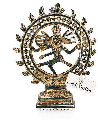 craftvatika Messing antik Nataraja Nataraj Statue Hindu Lord Tanzende Shiva Figur Skulptur