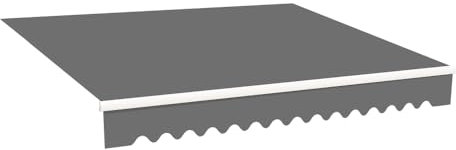 Green Bay 2x1.5m Garden Awning Replacement Fabric Top Cover Front Valance Grey