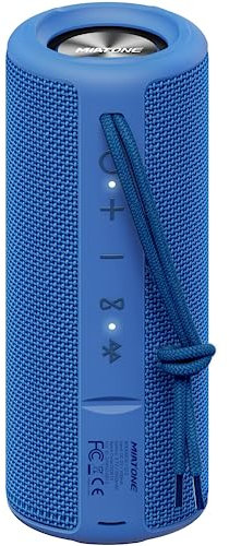 MIATONE Boombox - Altavoces Bluetooth portátiles para exteriores, altavoz inalámbrico, impermeable, color azul