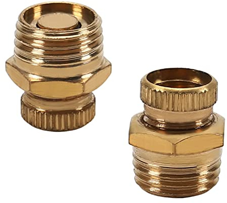 Othmro 2Pcs Kompressor Ablassventil Luftkompressor Außengewinde Wasserablassventil Messing Ton 1/4 12,5mm Gewinde Luftkompressor Wasserventil Luftkompressor Ablassventil Wasserablassventil für