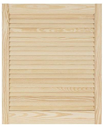 Louvre Door – Pine Wood – Vented Open – Ready to Paint Internal Louvre Cupboard Doors – Slatted Wardrobe Doors – Various Sizes (720mm (28.4) Height, 594mm (23.4) Width)