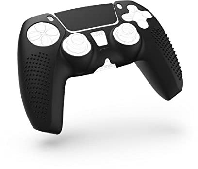 Hama Playstation Controller Case (Silikonkappe, DualSense PS5 Controllerschutz) schwarz, sc schwarz, Grifffläche