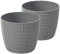 Tymar Pot de Fleurs, Lot de 2 (Gris, ø 22cm)